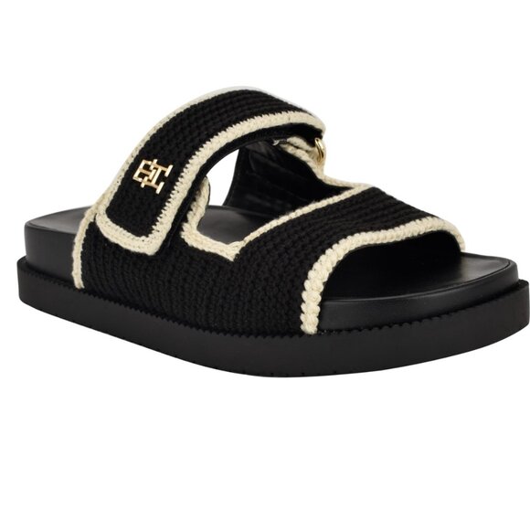 NWT Tommy Hilfiger Women's Landyn Crochet Double Band Flat Sandals - Picture 7 of 7
